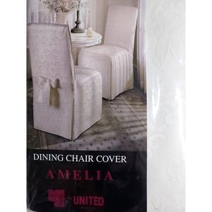 Amelia Natural Color Armless Dining Chair Cover Fits Chairs Up To 43 Inches